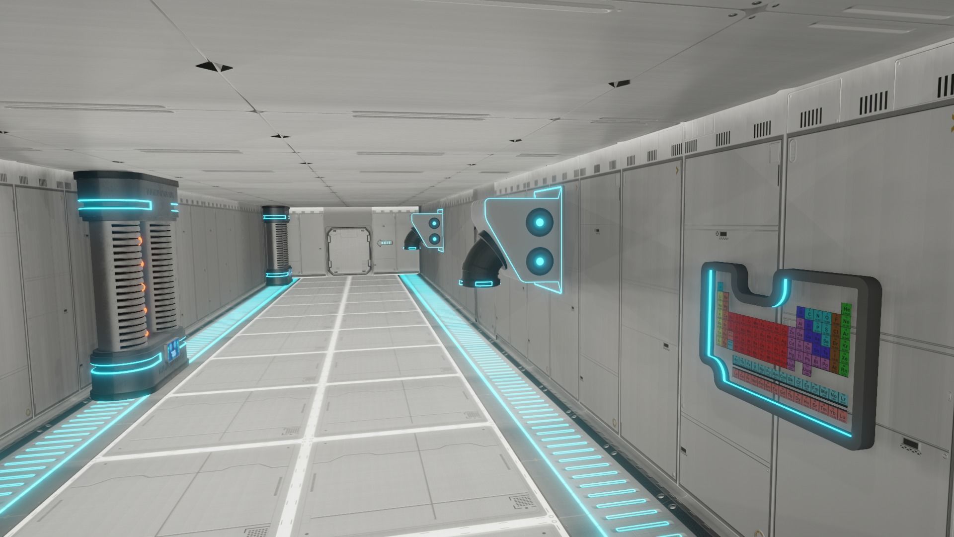 MEDICAL LABORATORY MODULAR FUTURISTIC SCI FI Game Ready Low-poly 3D model_11