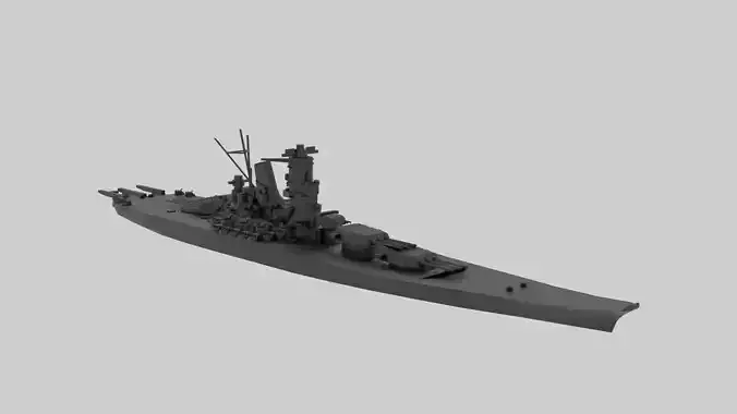 IJN Yamato - Model for small scale printing