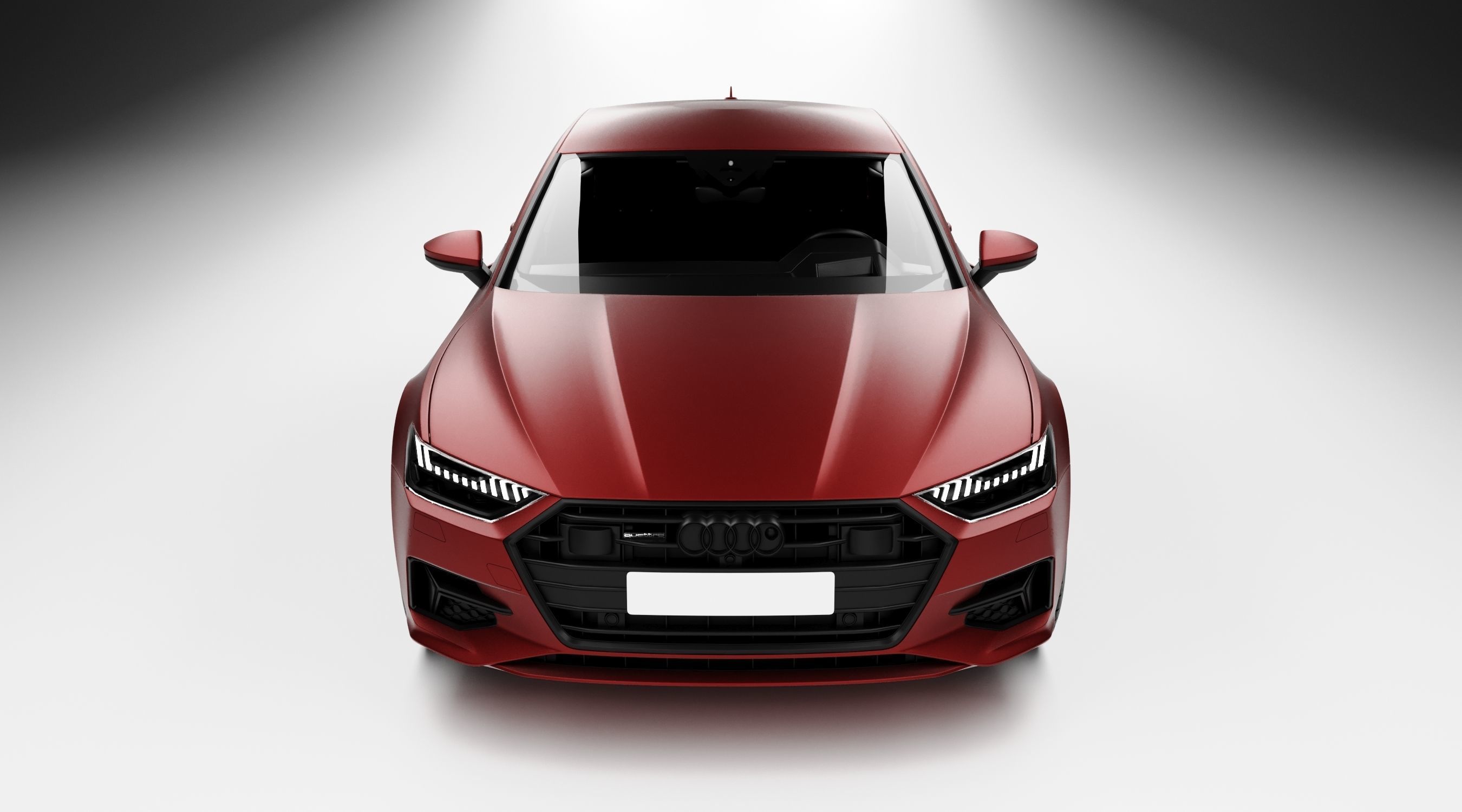 Audi A7 2022 Red 3D model_2