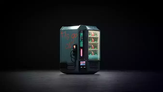 Vending machine 3d model-HIGH-POLY 3D model