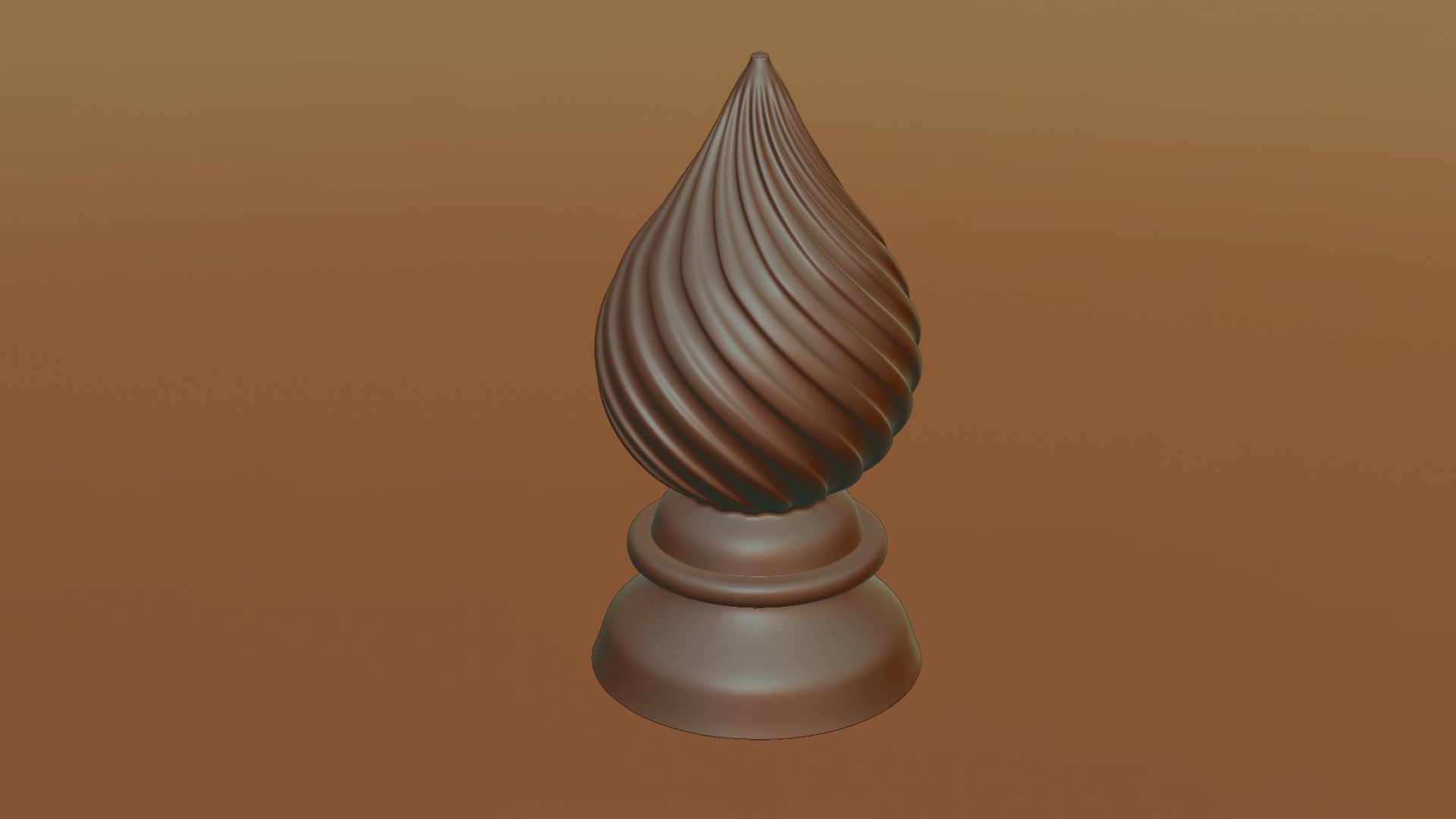 Carved Finial 3D print model_1