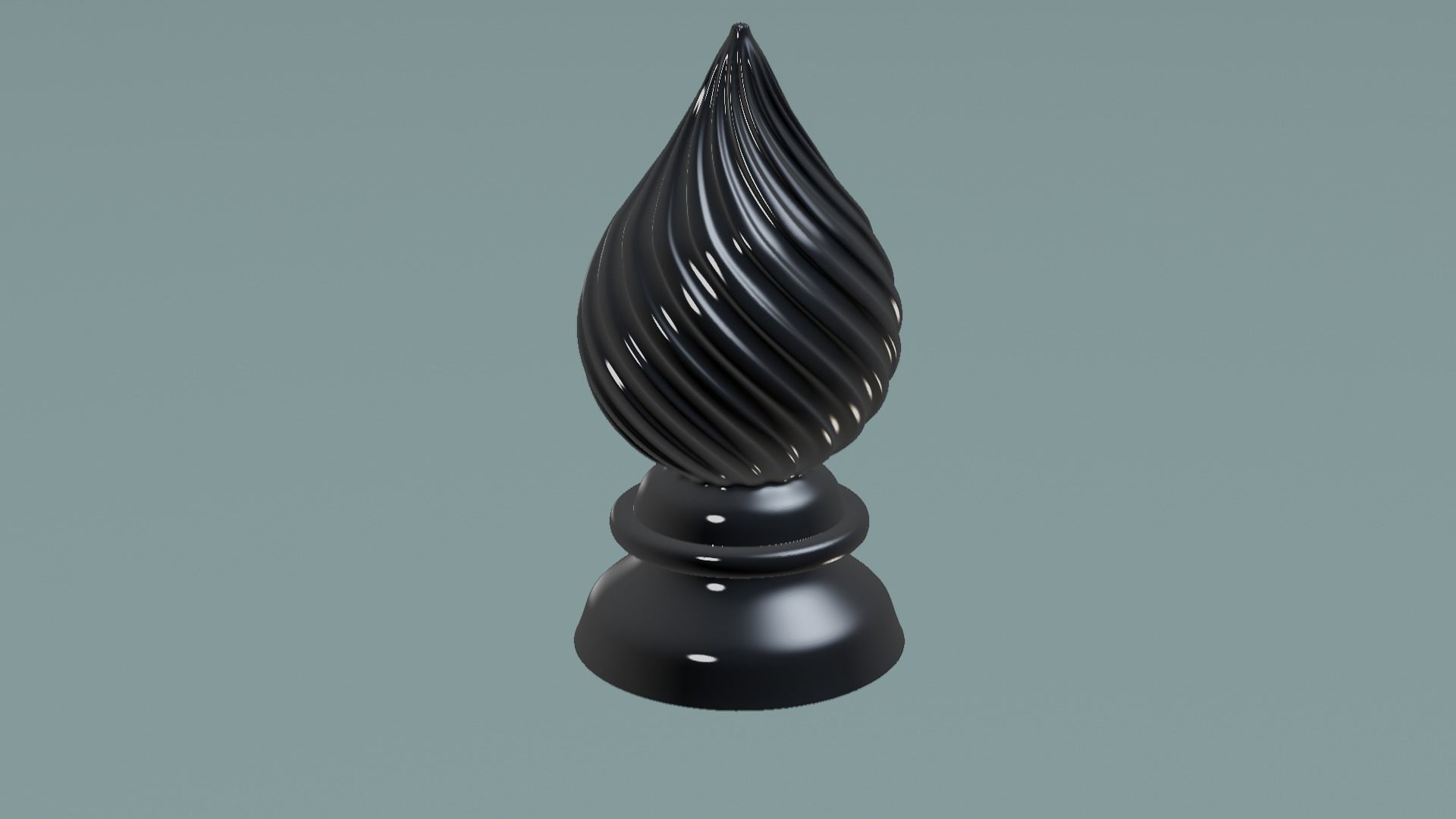 Carved Finial 3D print model_3