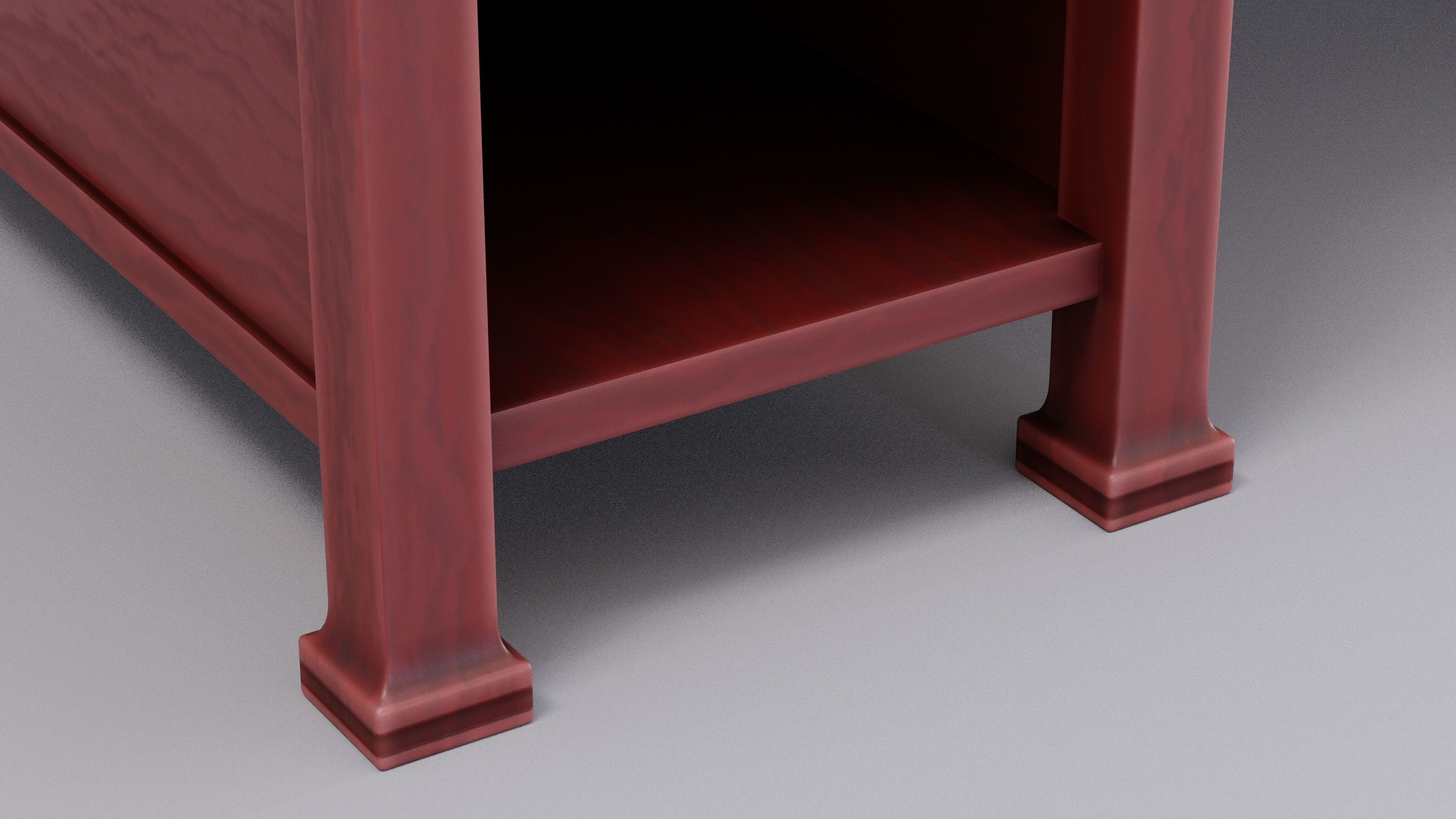 Chinese Trade Furniture Kit - 00 Desk Low-poly 3D model_9