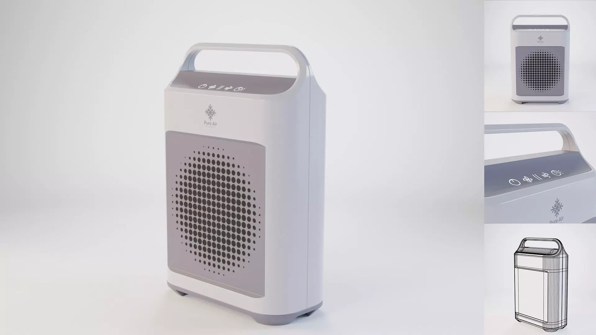 Air Purifire Concept 20x10x30 Low-poly 3D model