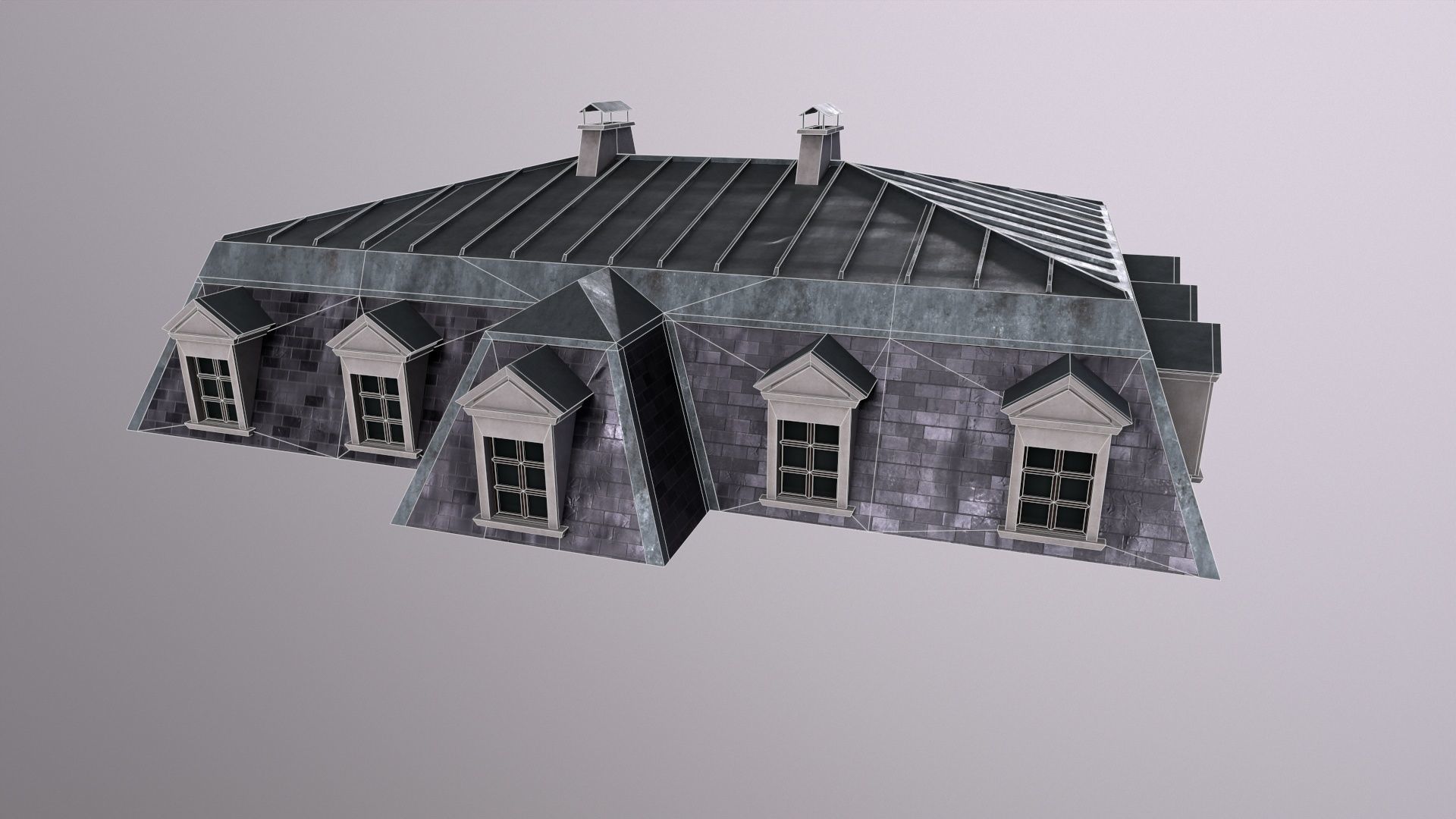 Architecture PBR City Buildings kitbash Low-poly 3D model_21