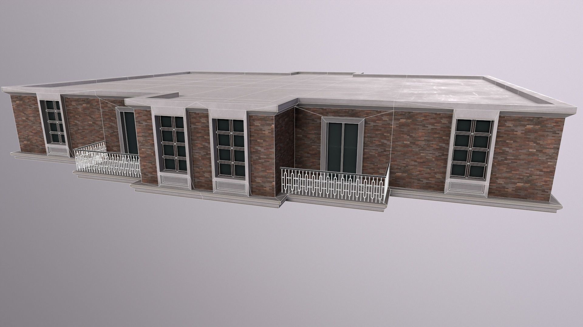 Architecture PBR City Buildings kitbash Low-poly 3D model_23