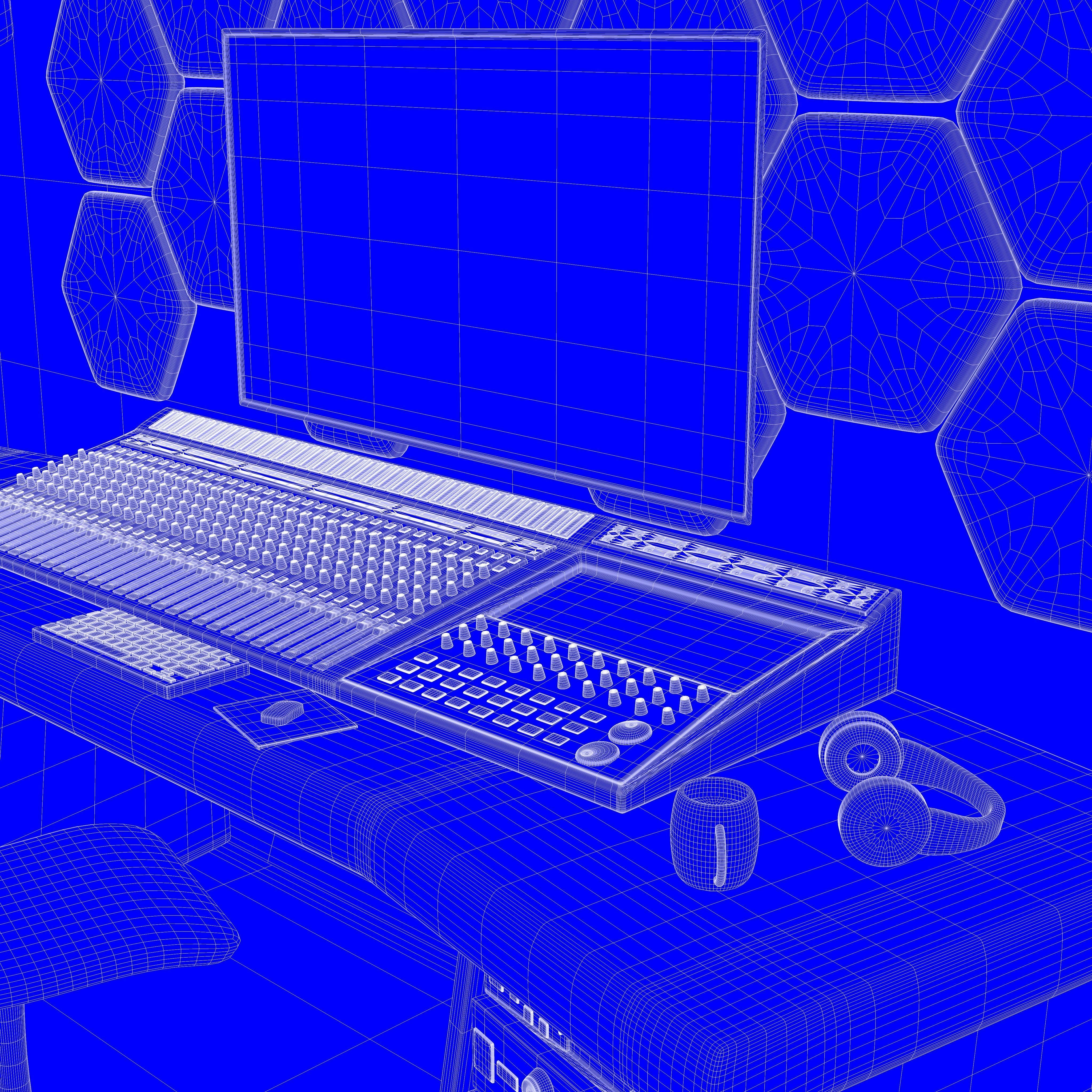 Music Recording Studio  3D model_7