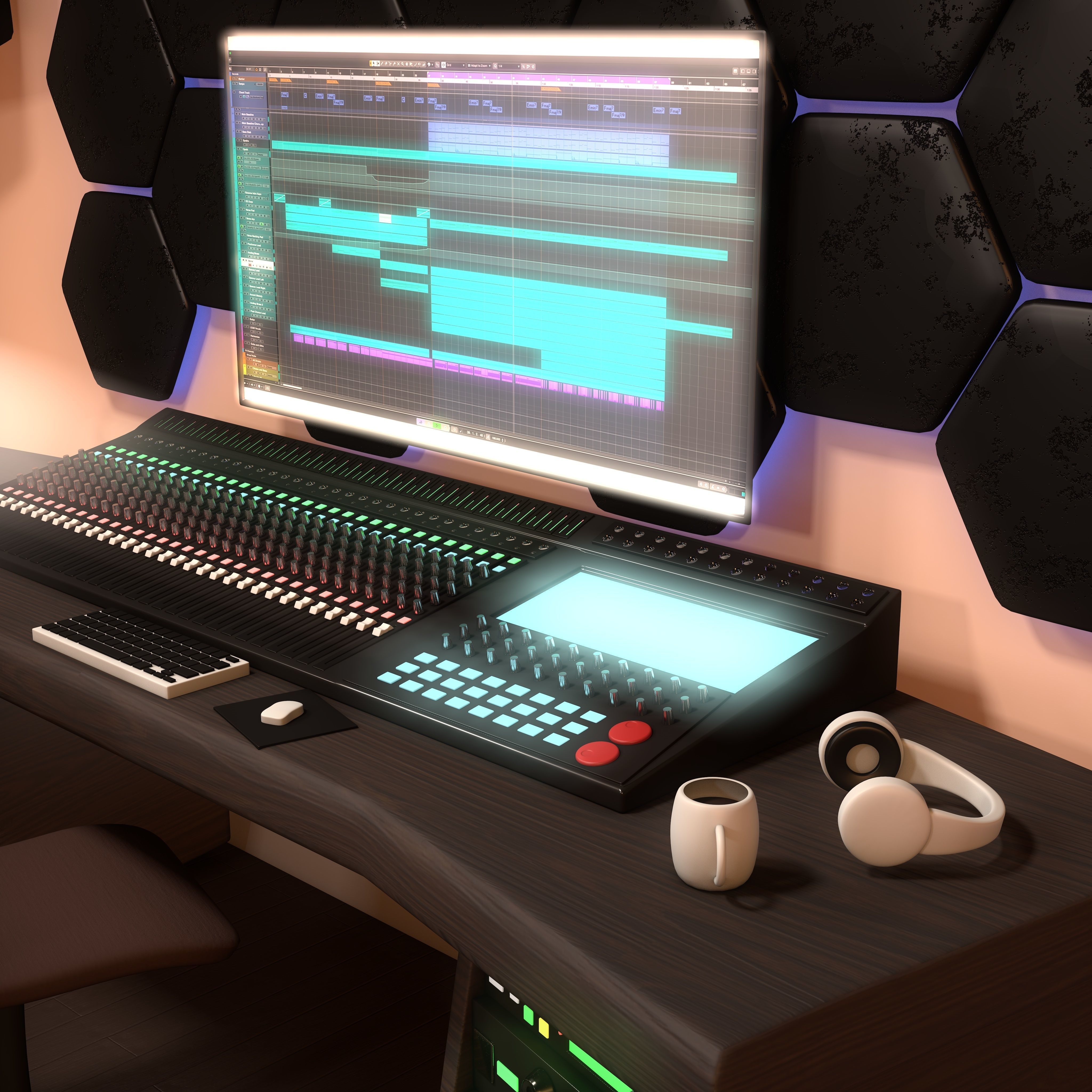 Music Recording Studio  3D model_6