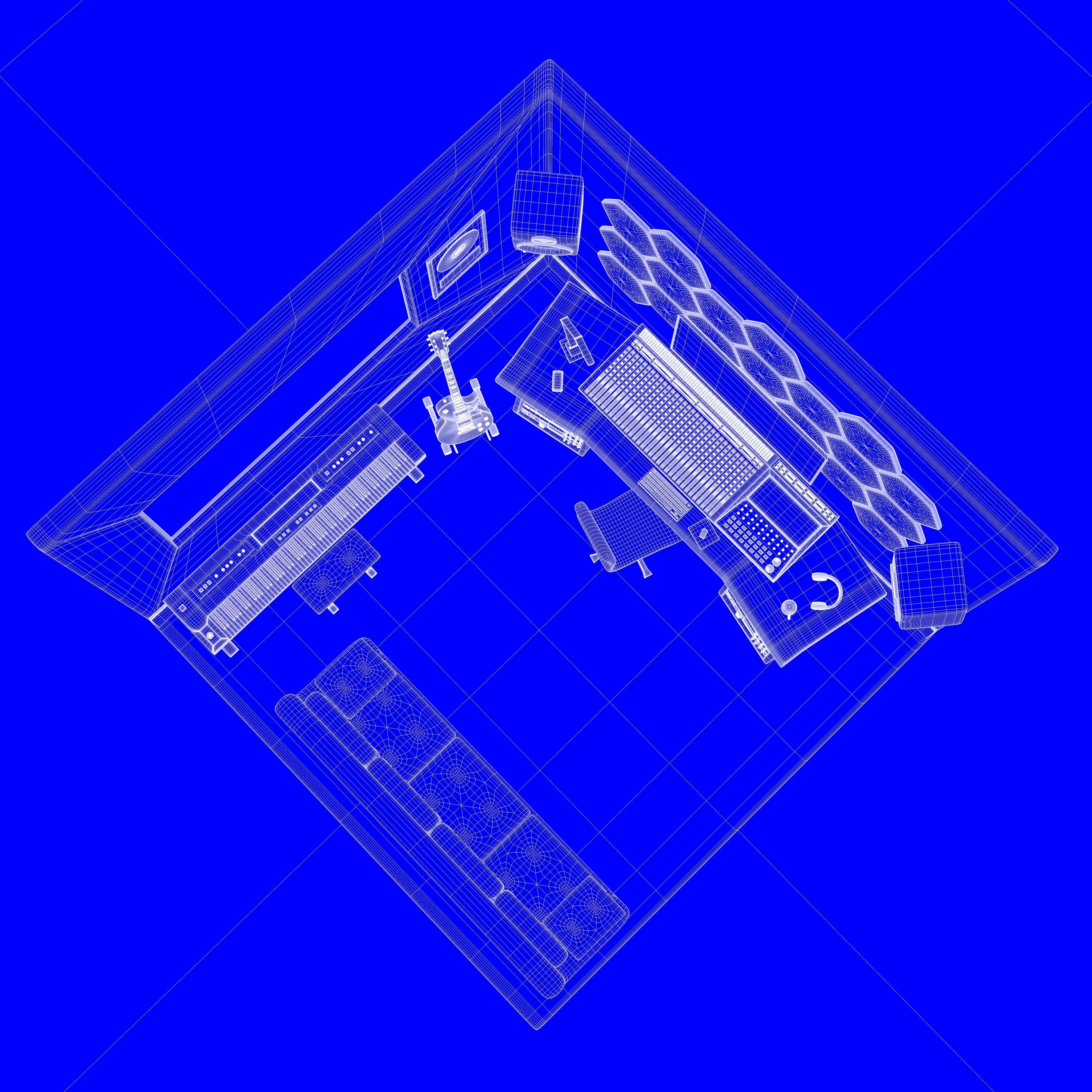 Music Recording Studio  3D model_11