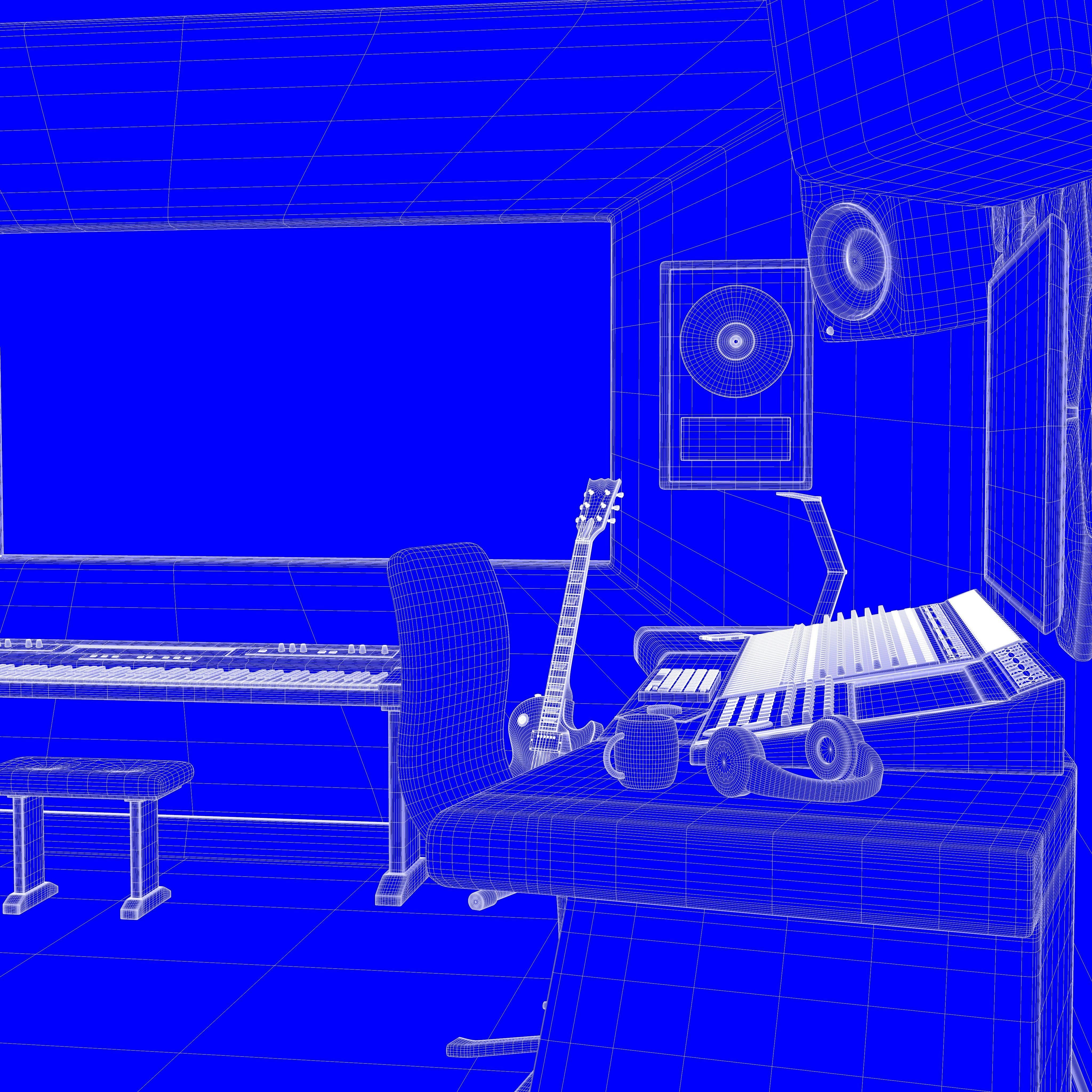 Music Recording Studio  3D model_13