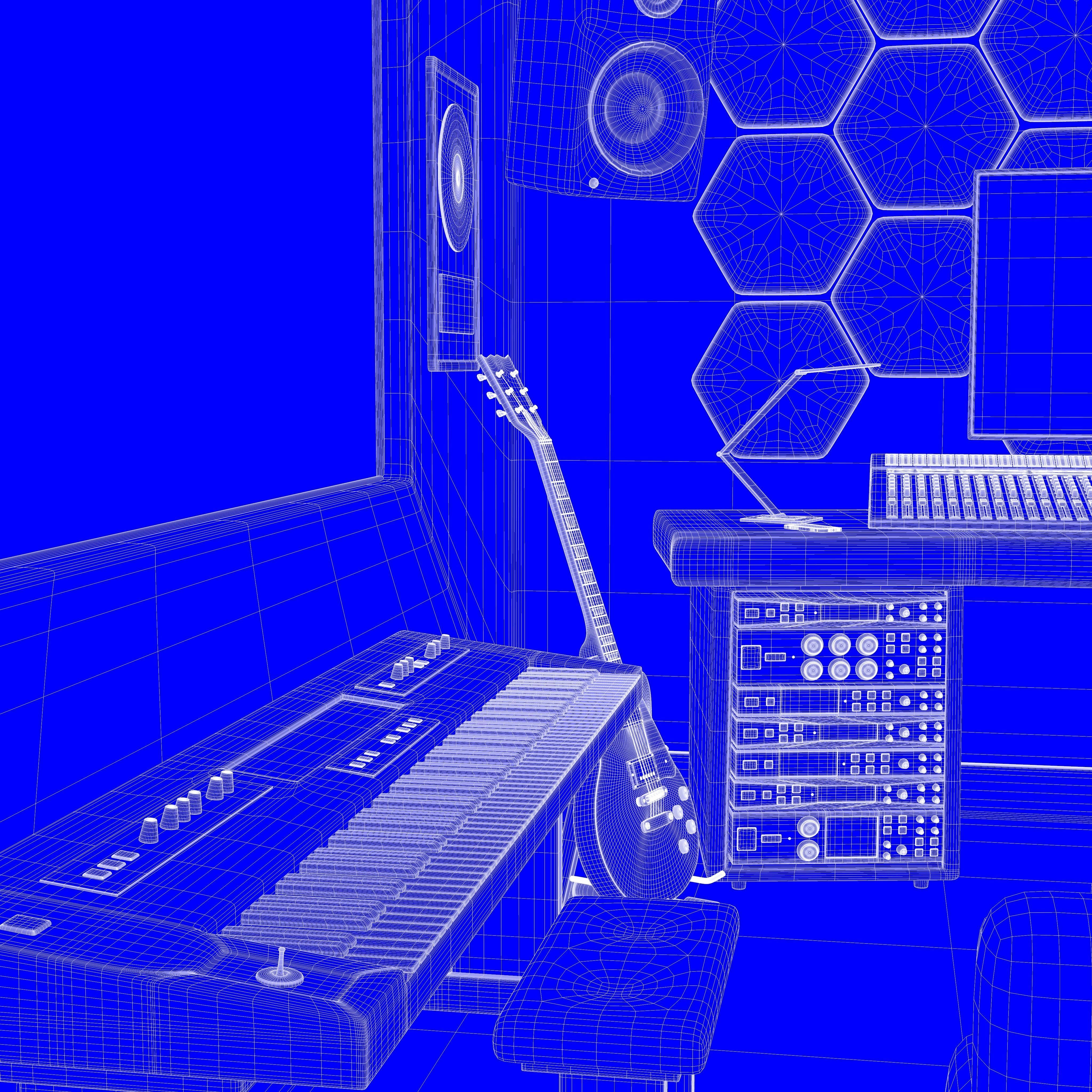 Music Recording Studio  3D model_9