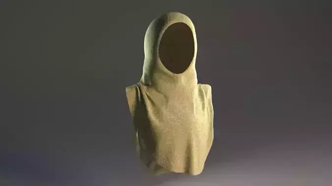 Hijab hooded person 3D model