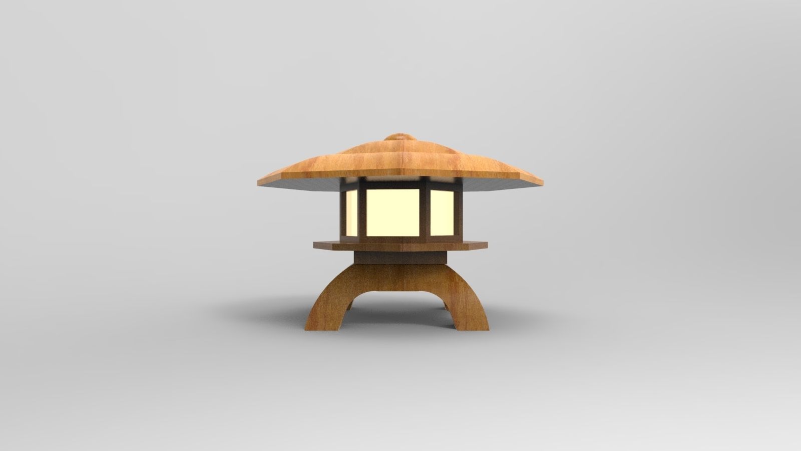 lantern H japanese 3D model_2