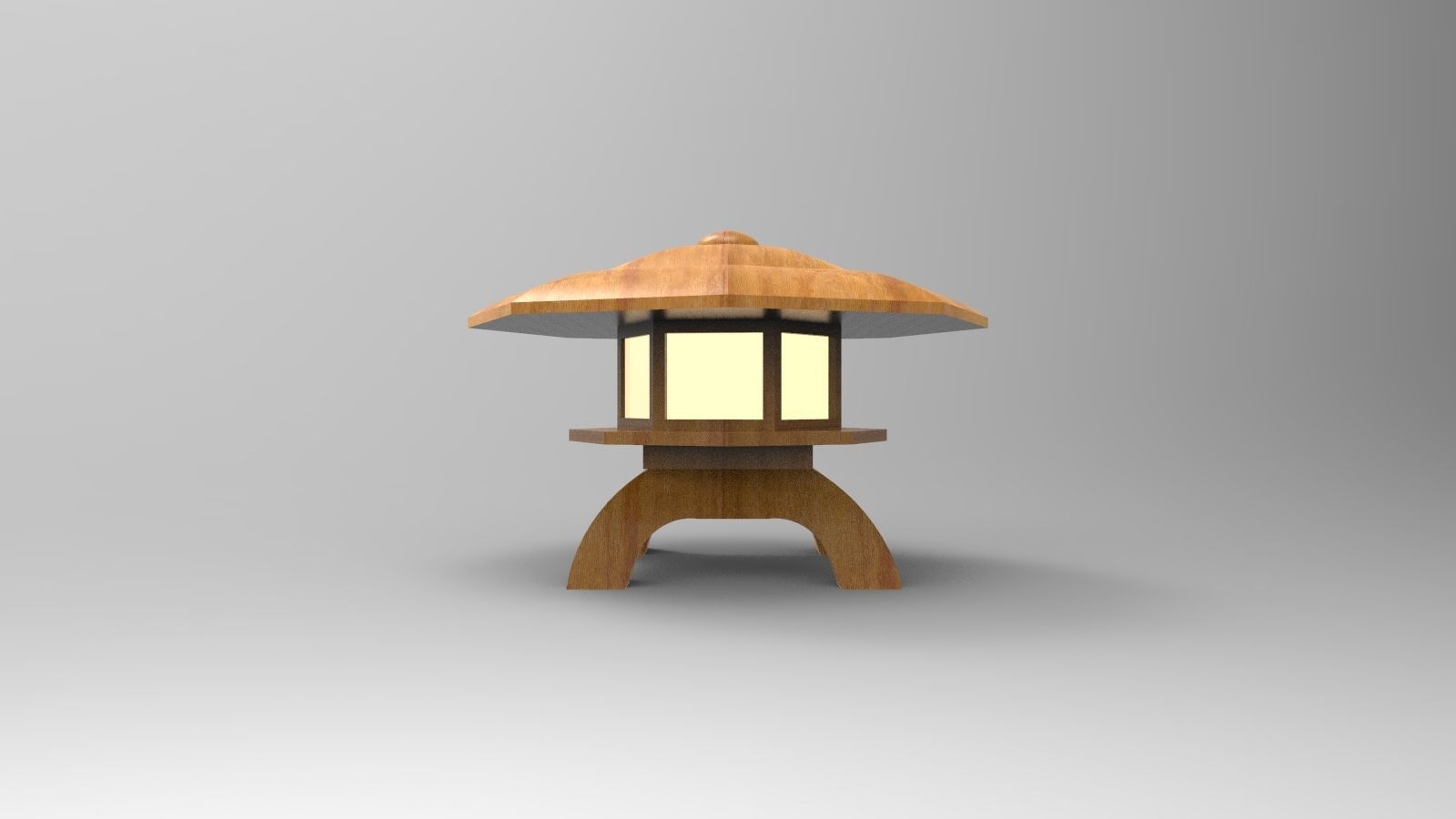lantern H japanese 3D model_1