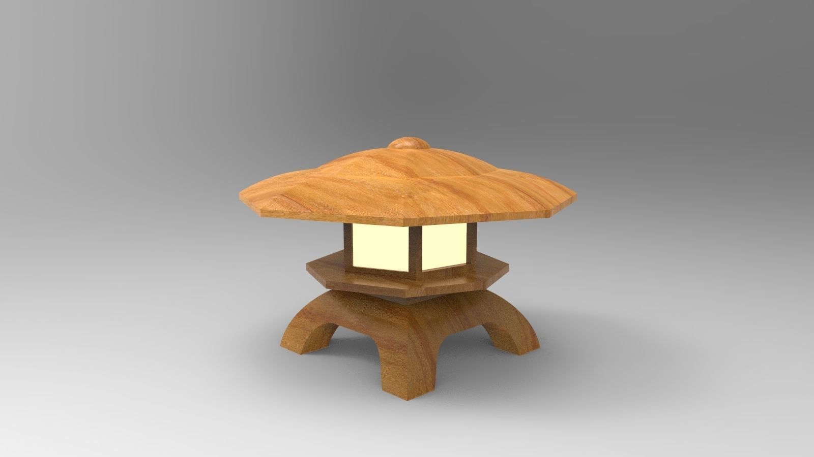 lantern H japanese 3D model_3
