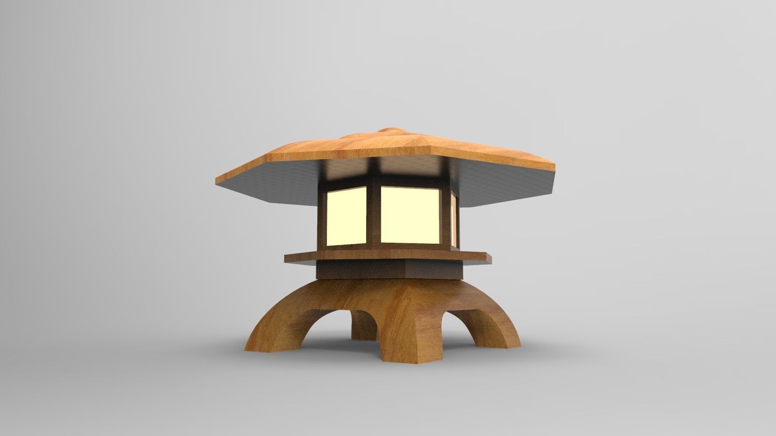 lantern H japanese 3D model_4