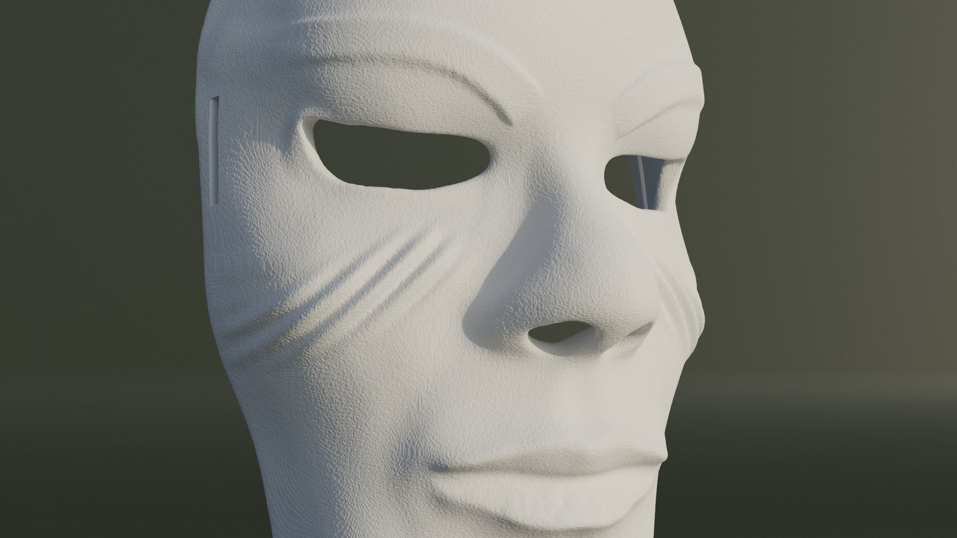 Voodoo Face Mask - Cannibal Cosplay Mask 3D print model_6