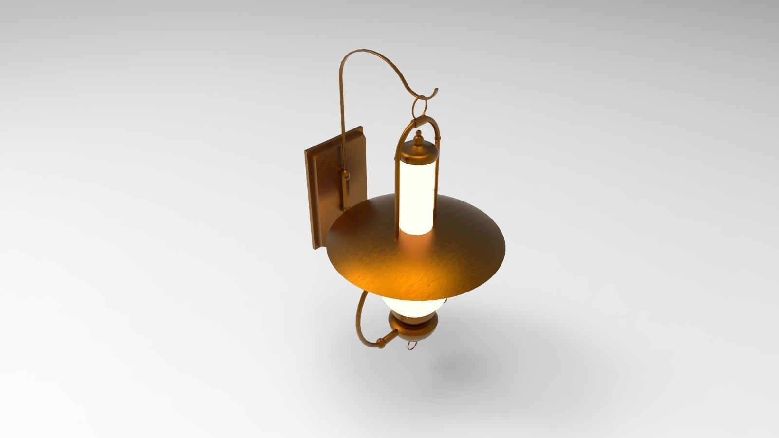 lantern K old fashioned wall light 3D model_3