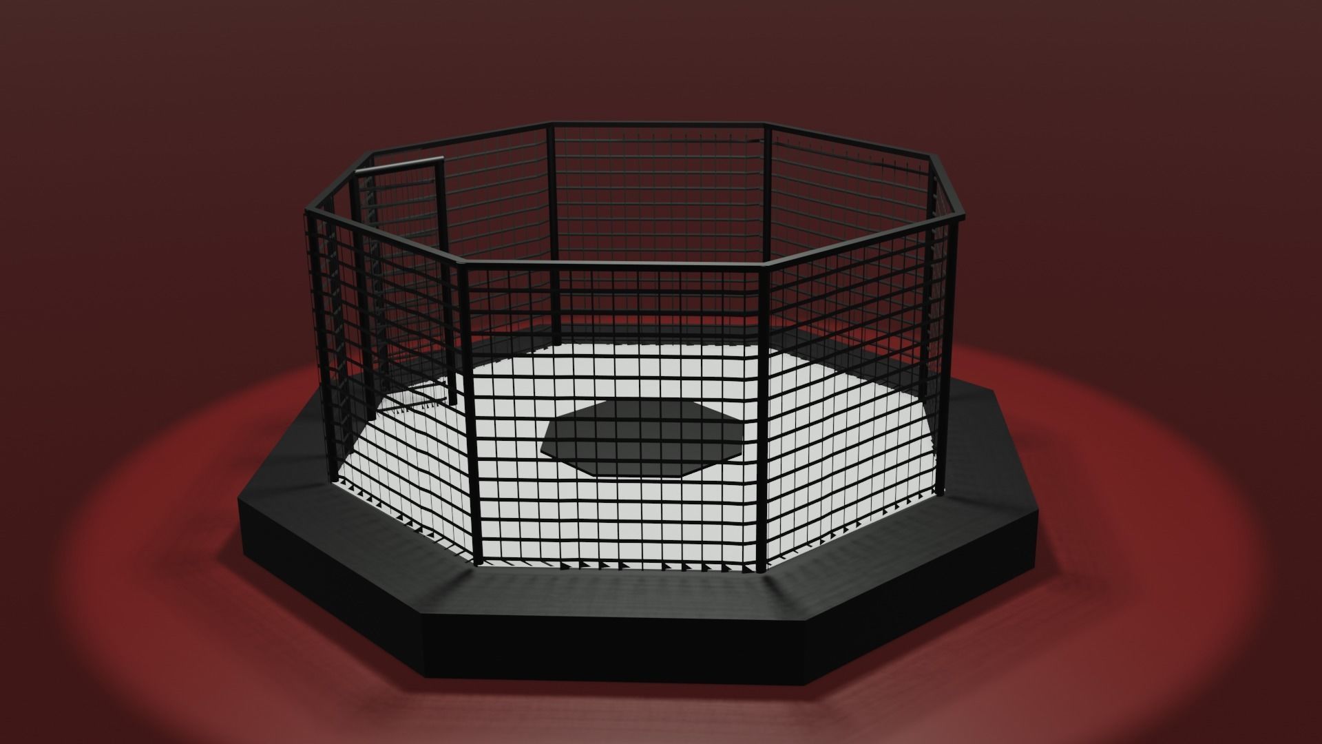 MMA Octagon Cage Free low-poly 3D model_1