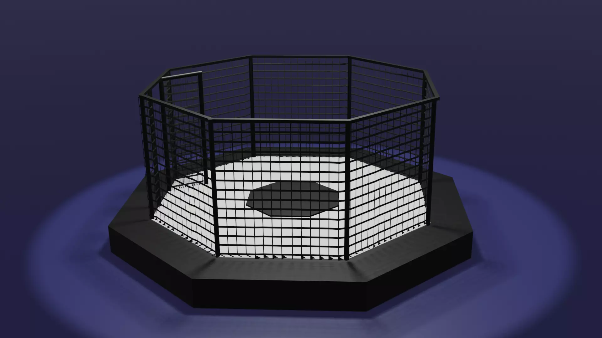 MMA Octagon Cage Free low-poly 3D model_0