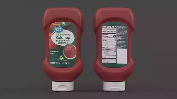 Ketchup Bottle 3D model