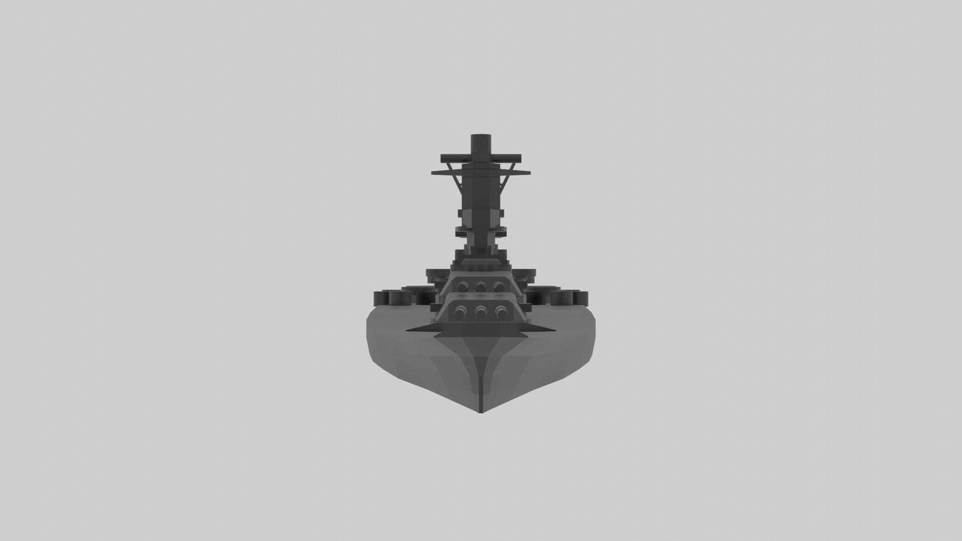 IJN Musashi - Model for small scale printing Free 3D print model_6