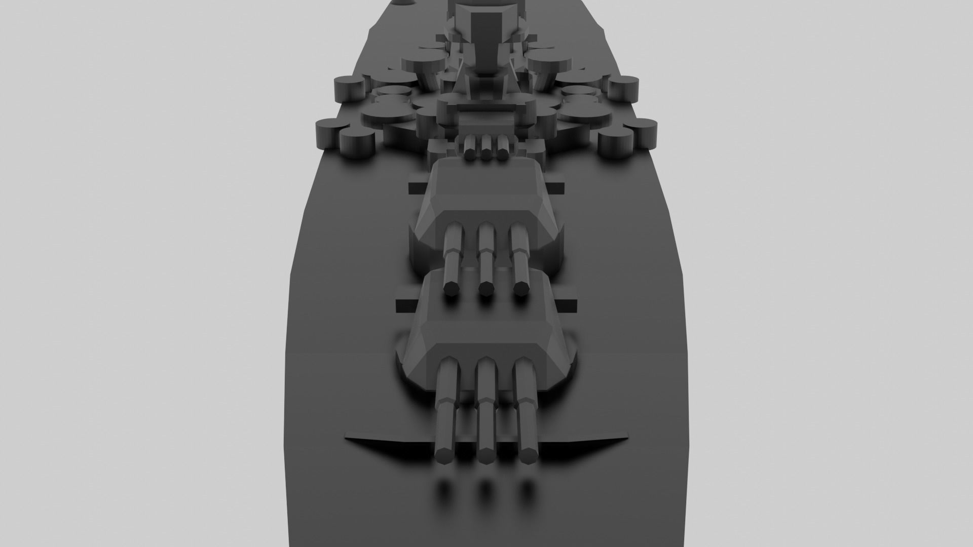 IJN Musashi - Model for small scale printing Free 3D print model_7