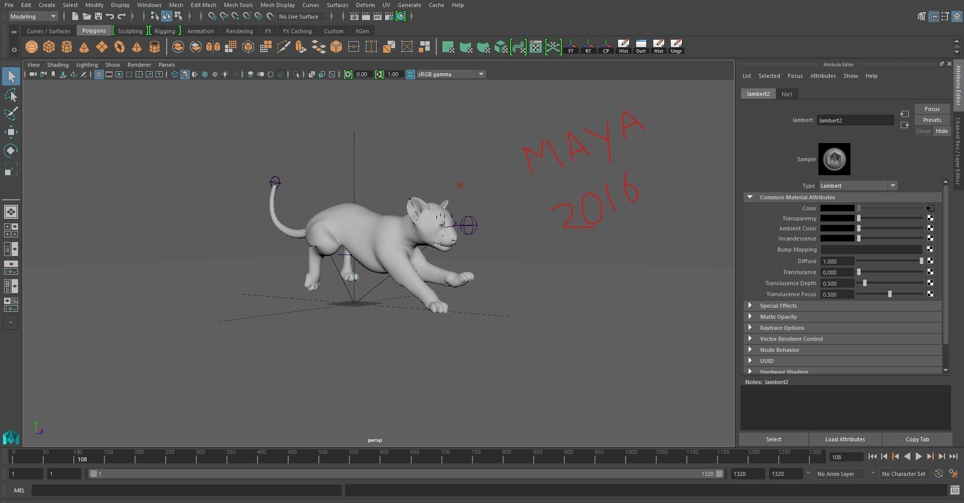 Fur Baby Lion Rigged and Animated in Blender  Low-poly 3D model_29