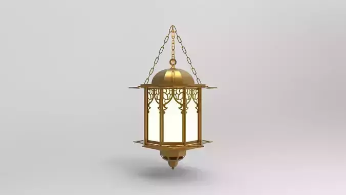 lantern S brass hanging on chain