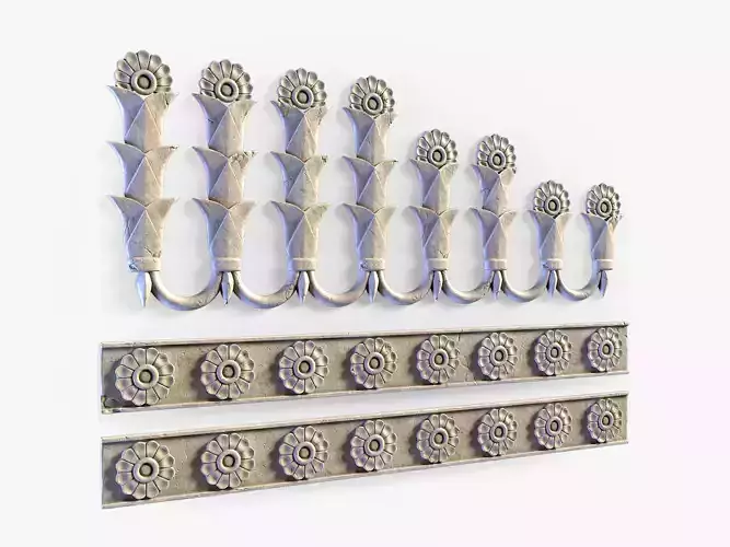 Persian Ornamental Bas Relief Low-poly 3D model