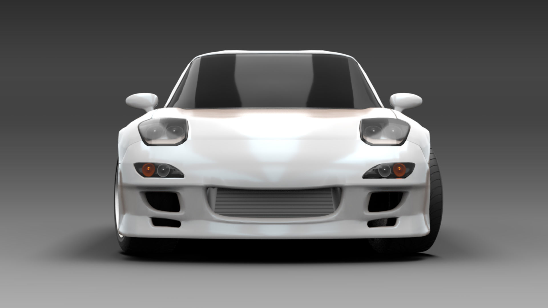 Mazda RX7 FD Turbo 1995 Low-poly 3D model_3