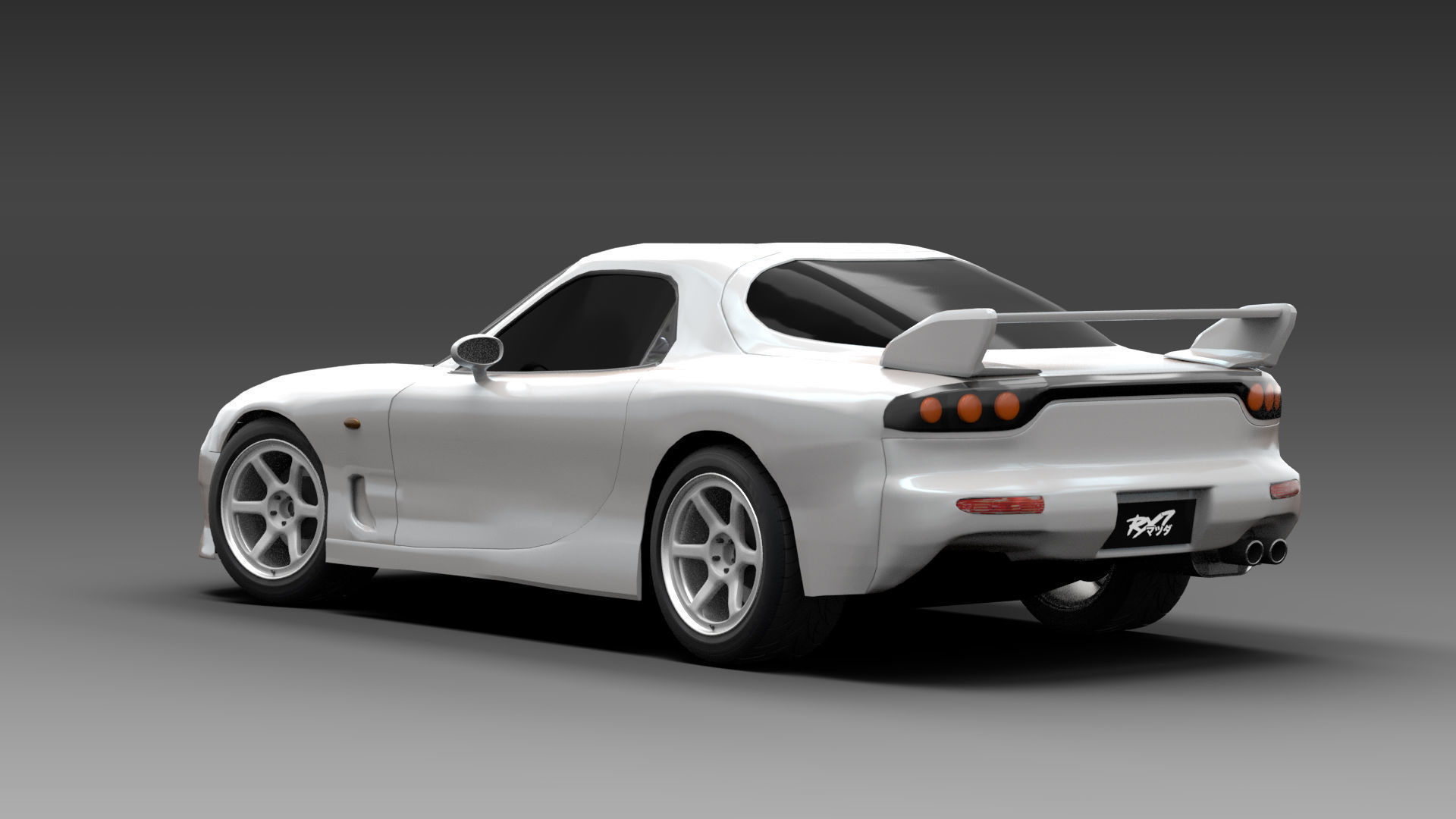 Mazda RX7 FD Turbo 1995 Low-poly 3D model_1