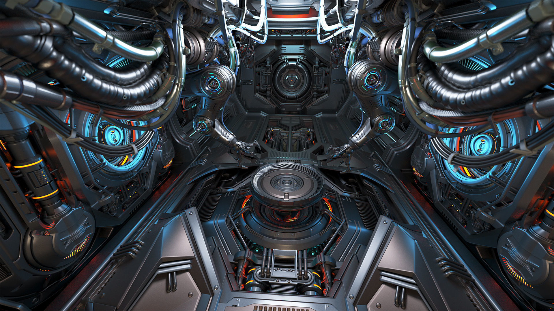 Sci - Fi Assembly Lab - Rigged 3D model_6