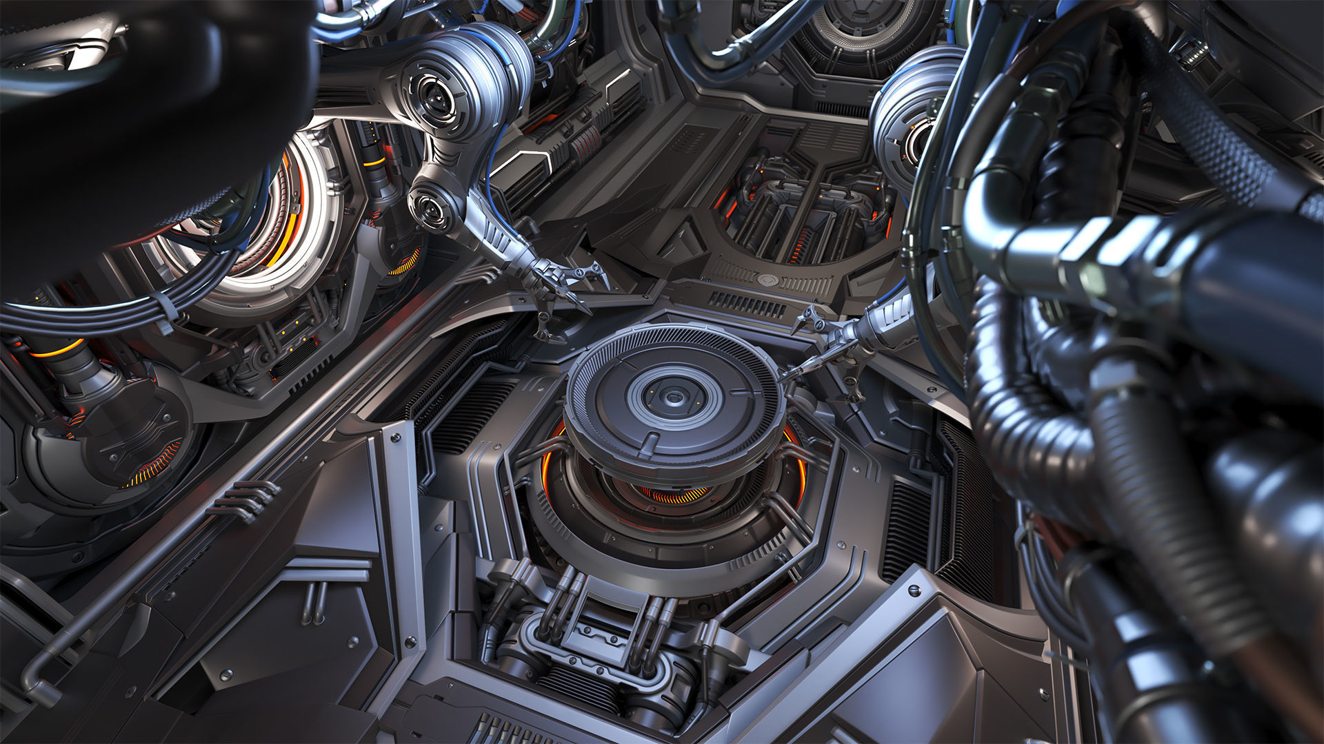 Sci - Fi Assembly Lab - Rigged 3D model_11