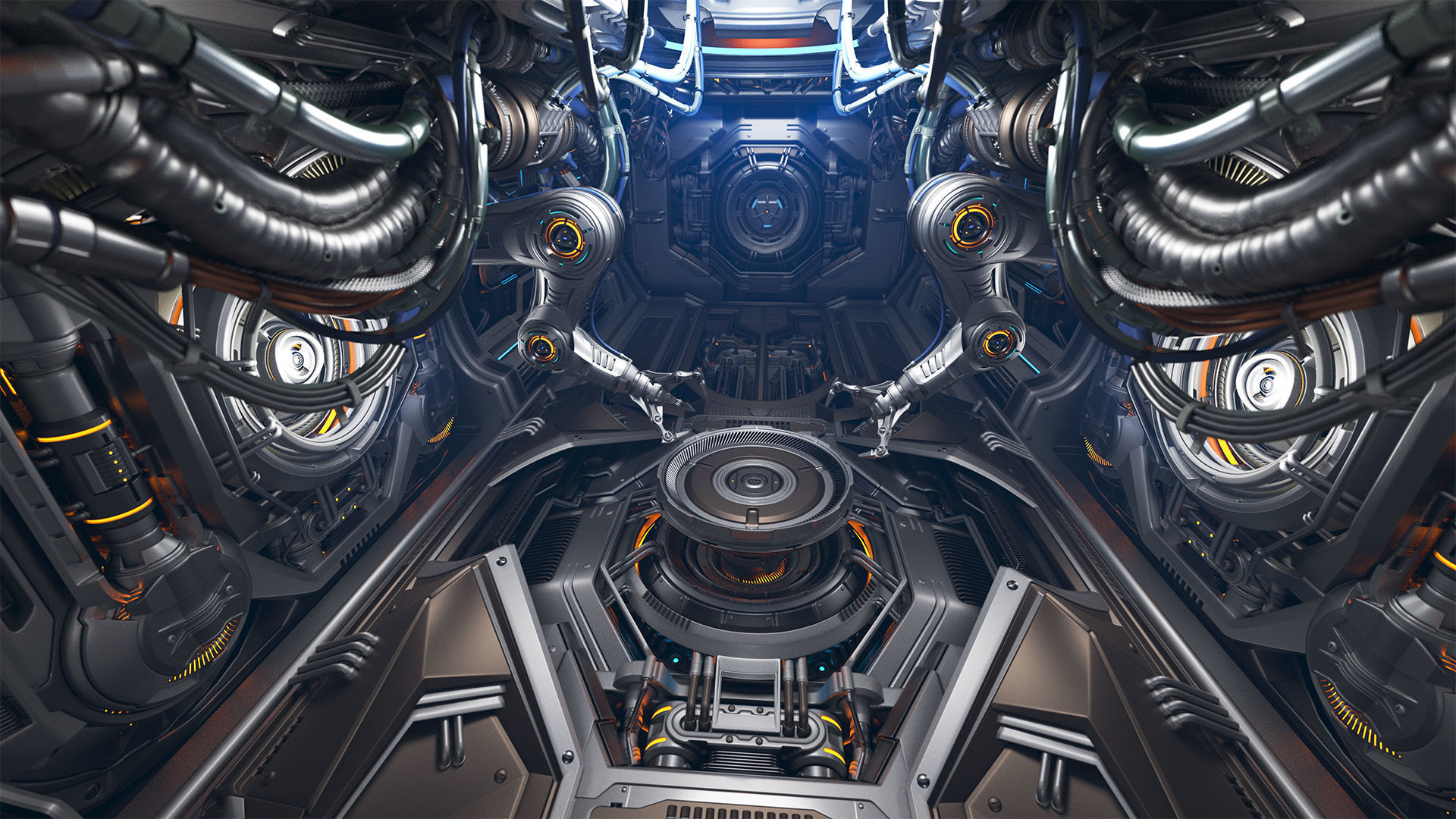 Sci - Fi Assembly Lab - Rigged 3D model_19