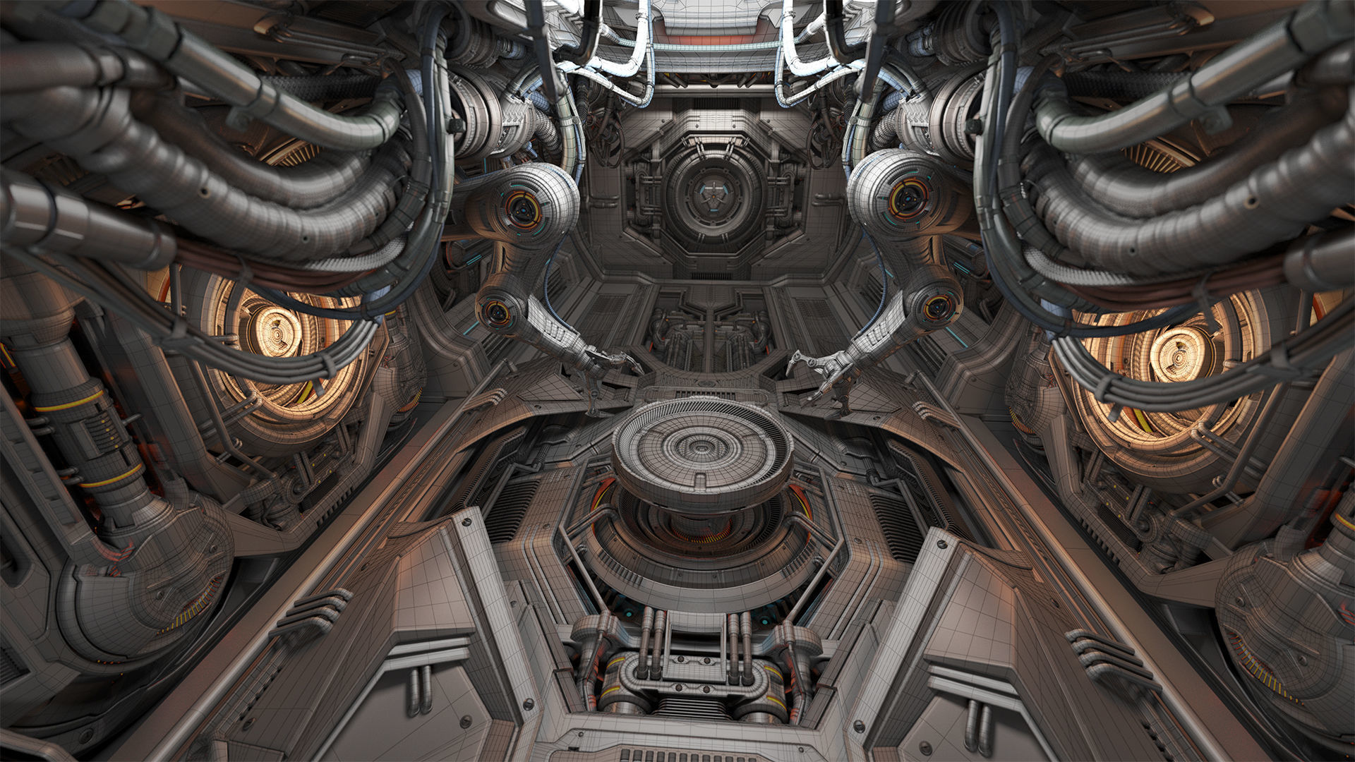 Sci - Fi Assembly Lab - Rigged 3D model_9