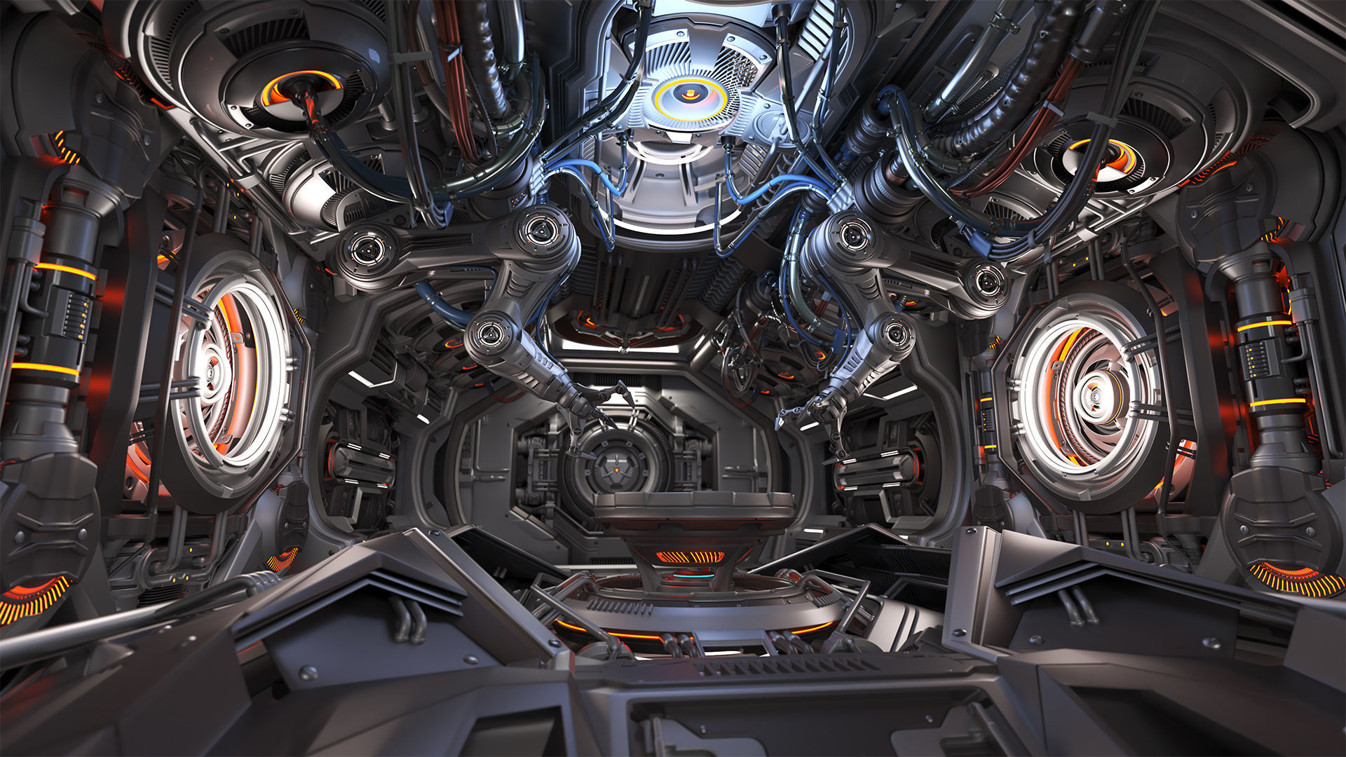 Sci - Fi Assembly Lab - Rigged 3D model_17