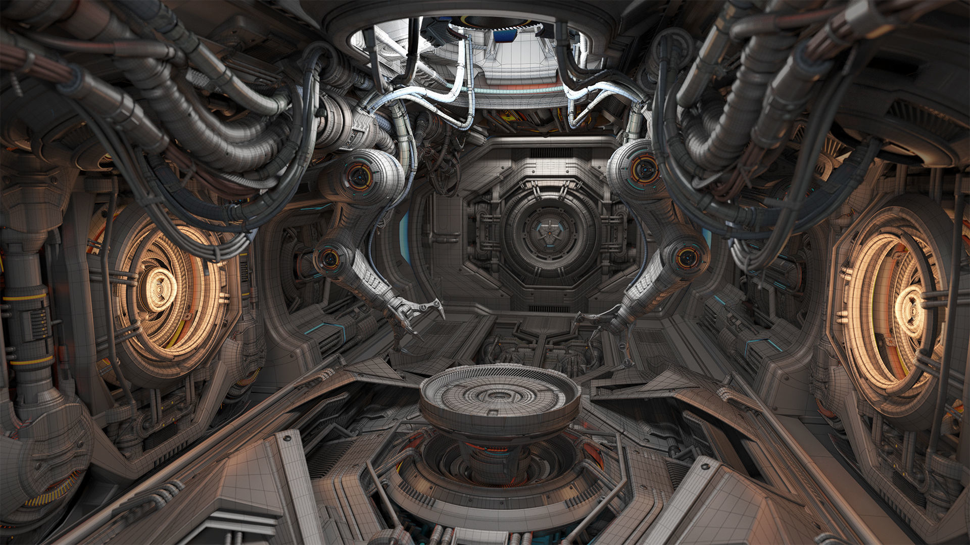 Sci - Fi Assembly Lab - Rigged 3D model_1