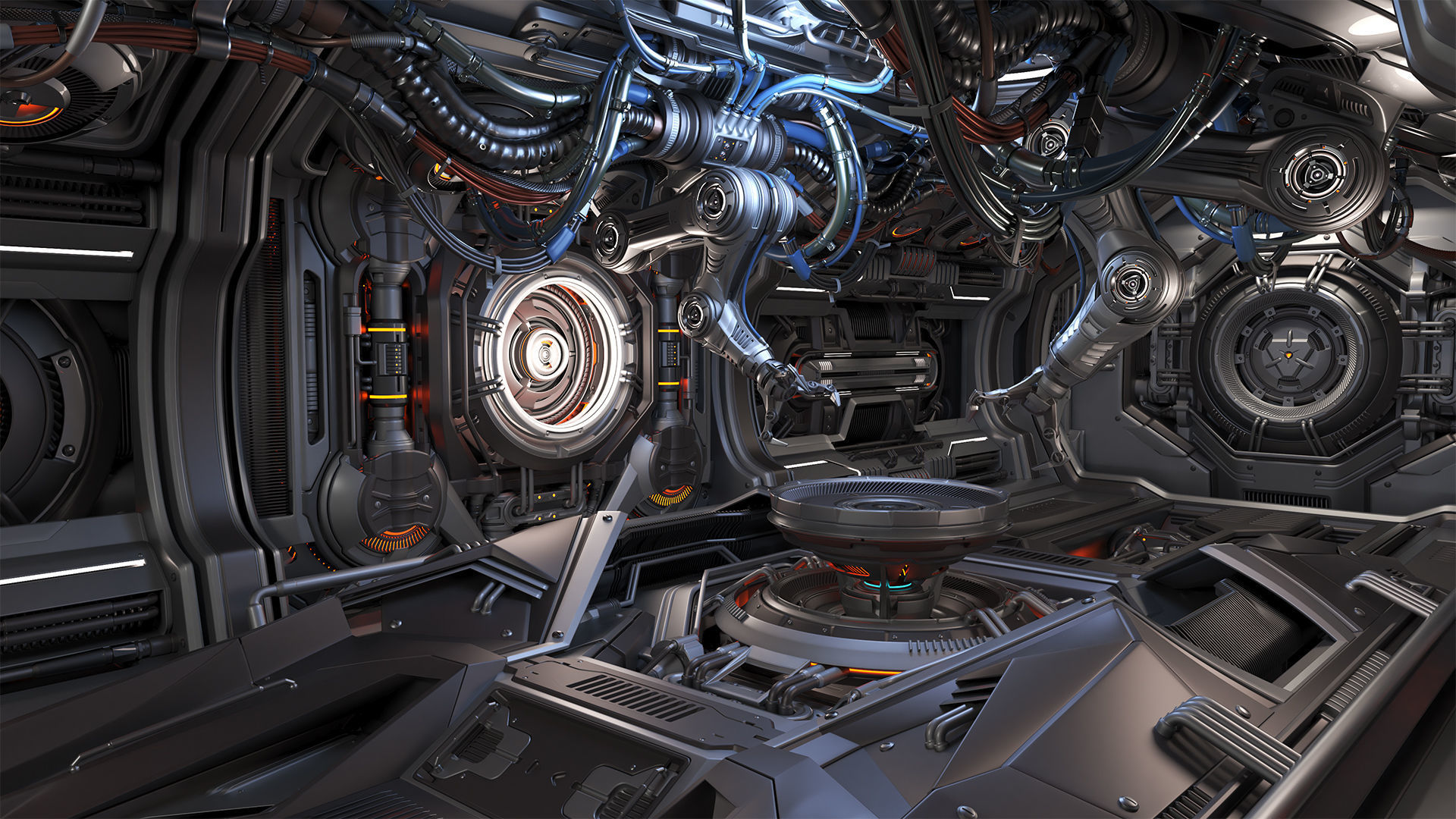 Sci - Fi Assembly Lab - Rigged 3D model_12