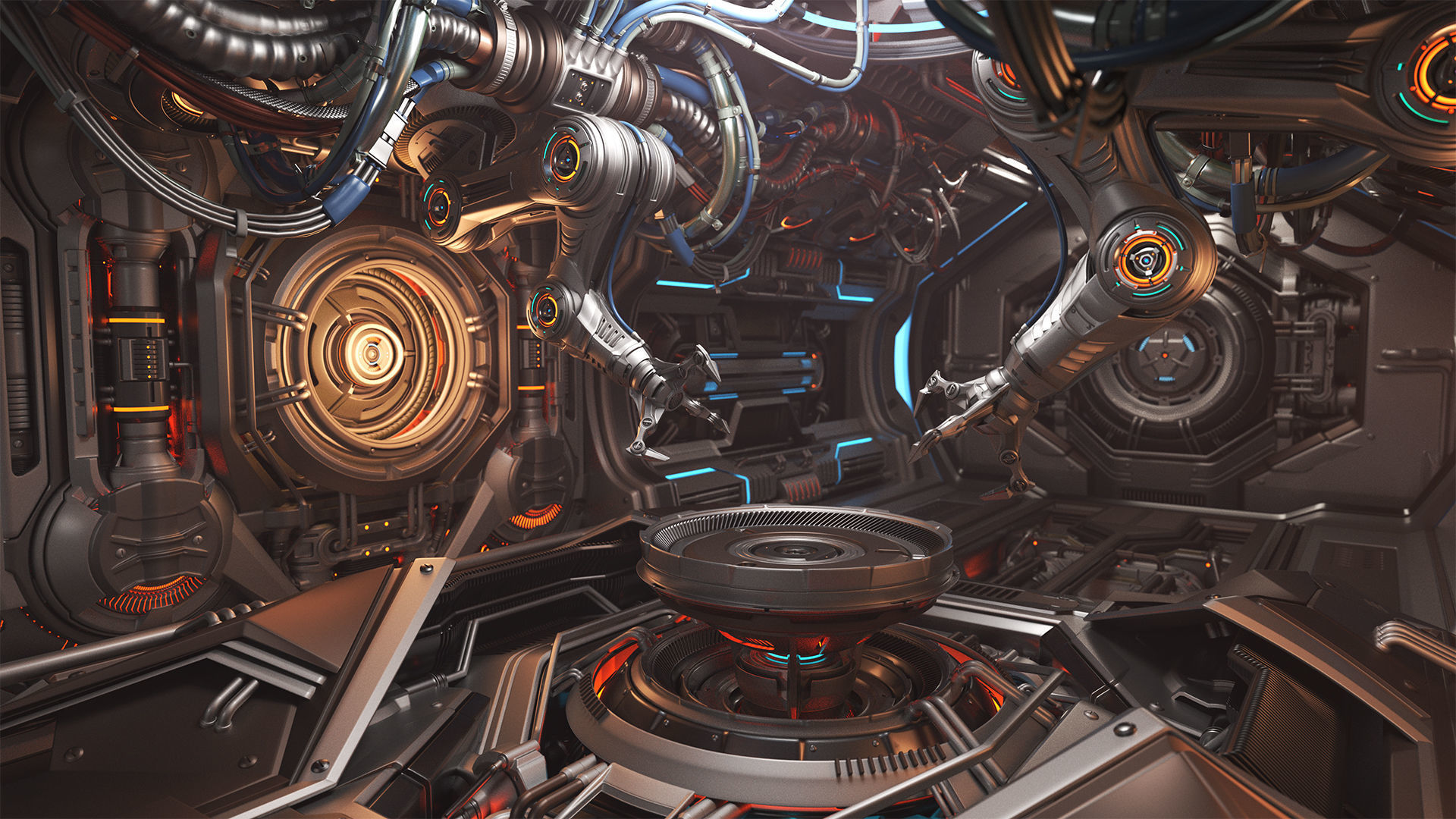 Sci - Fi Assembly Lab - Rigged 3D model_21