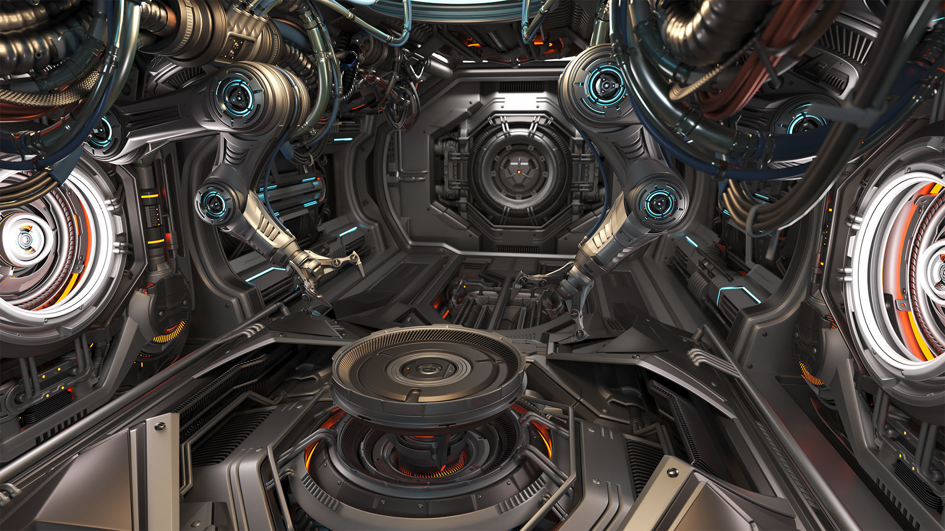 Sci - Fi Assembly Lab - Rigged 3D model_18