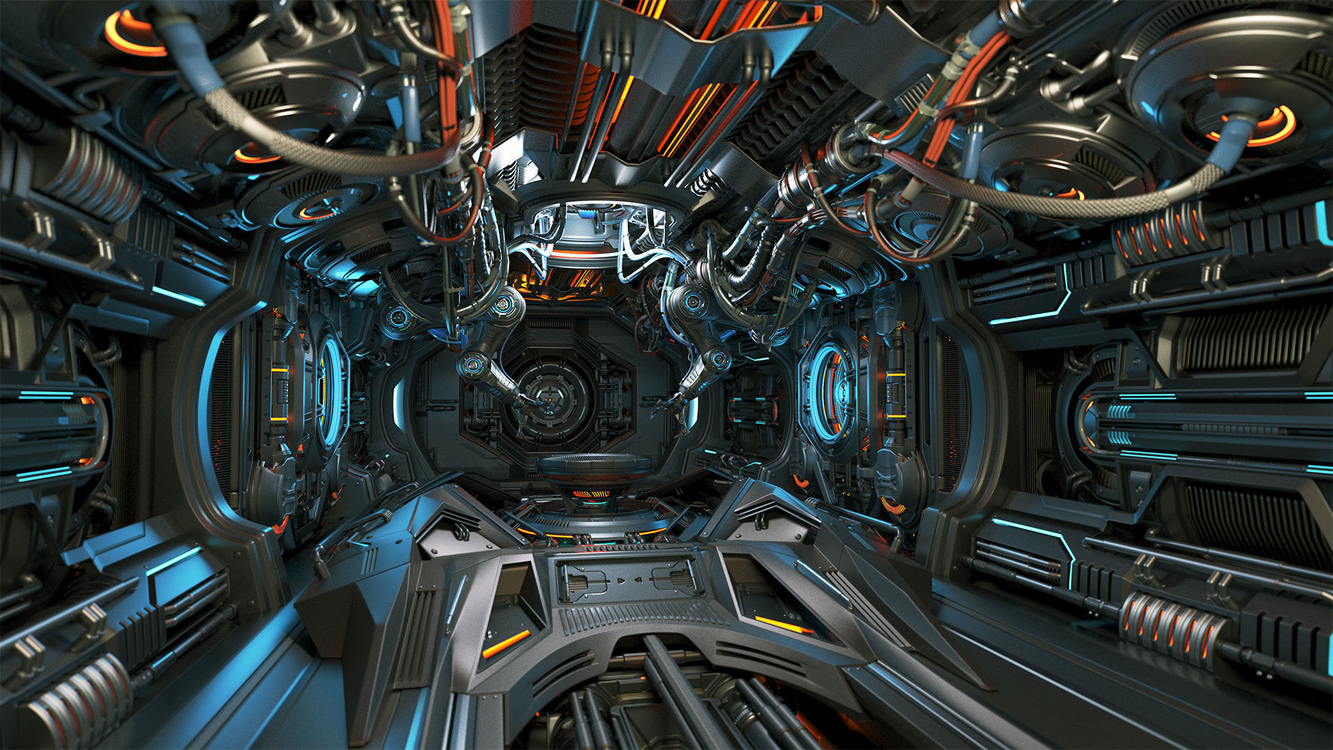 Sci - Fi Assembly Lab - Rigged 3D model_2