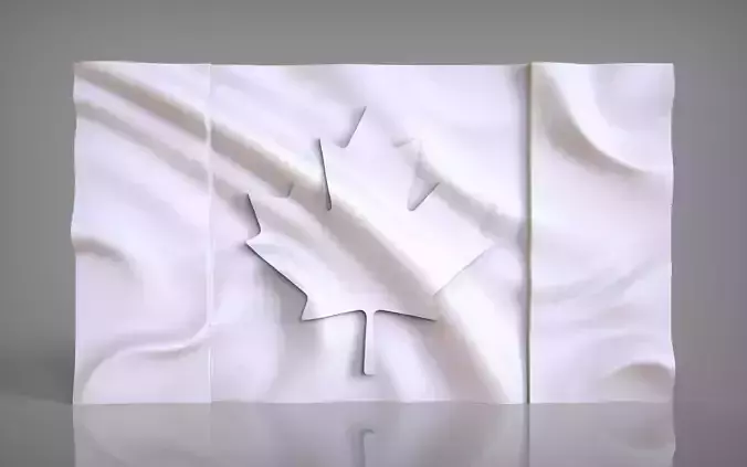 Canada Wavy Flag 3D print model