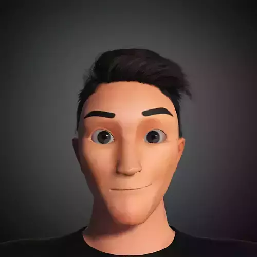 Handsome Cartoon Character Boy Animated Blender Maya Iclone 