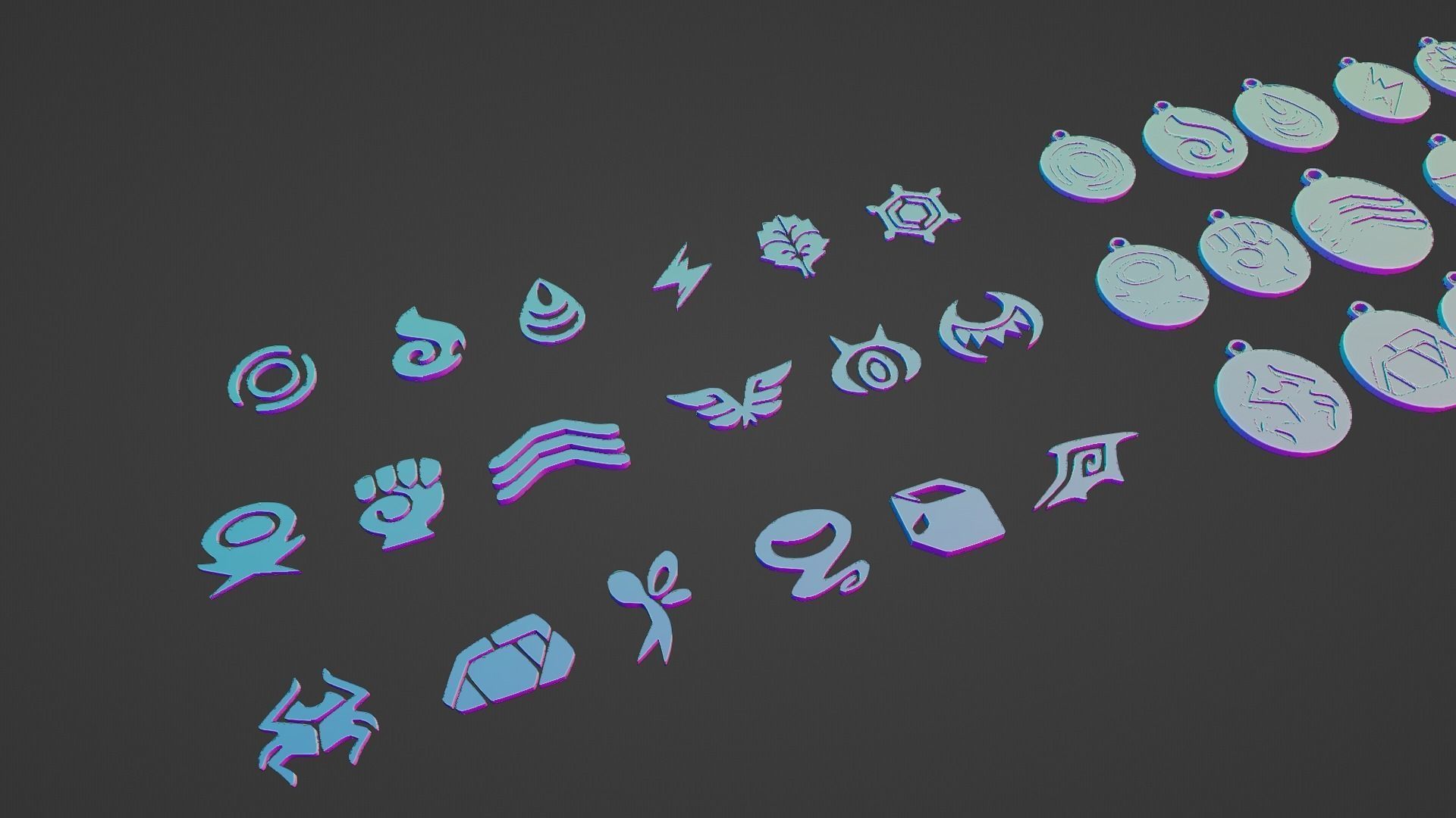 TYPES BADGES POKEMON Free 3D print model_4