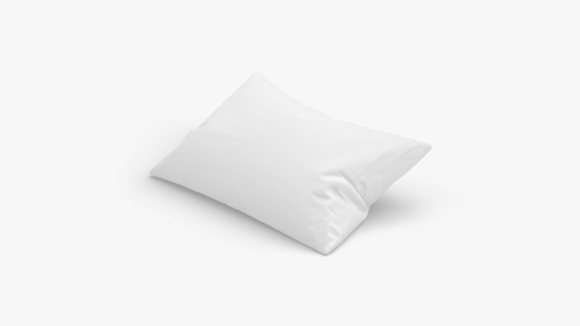 Rectangular Bed Pillow - sleeping cushion Low-poly 3D model_2