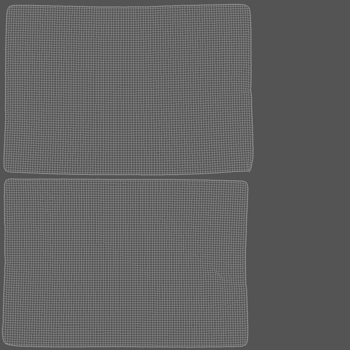 Rectangular Bed Pillow - sleeping cushion Low-poly 3D model_5