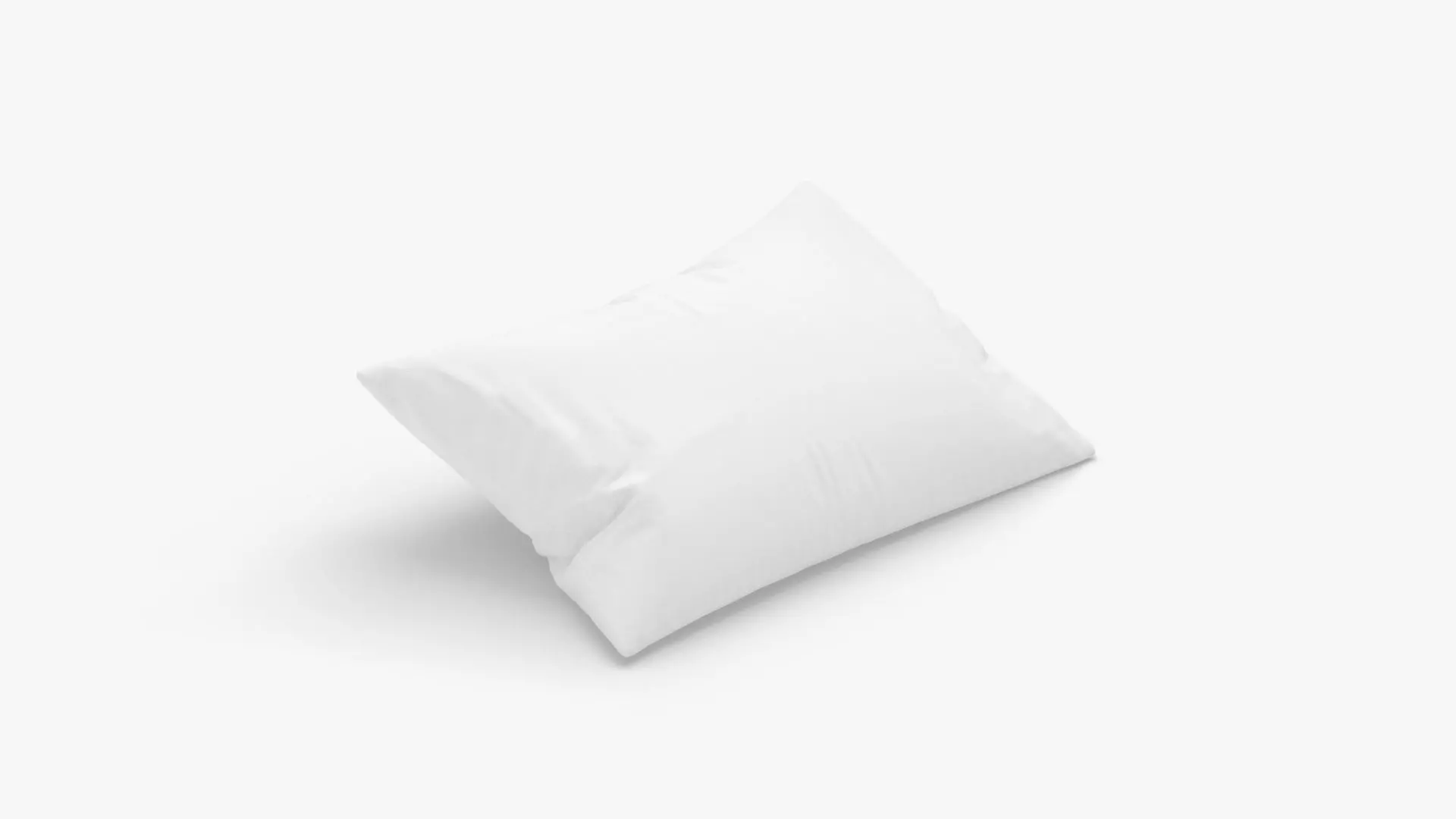 Rectangular Bed Pillow - sleeping cushion Low-poly 3D model_0