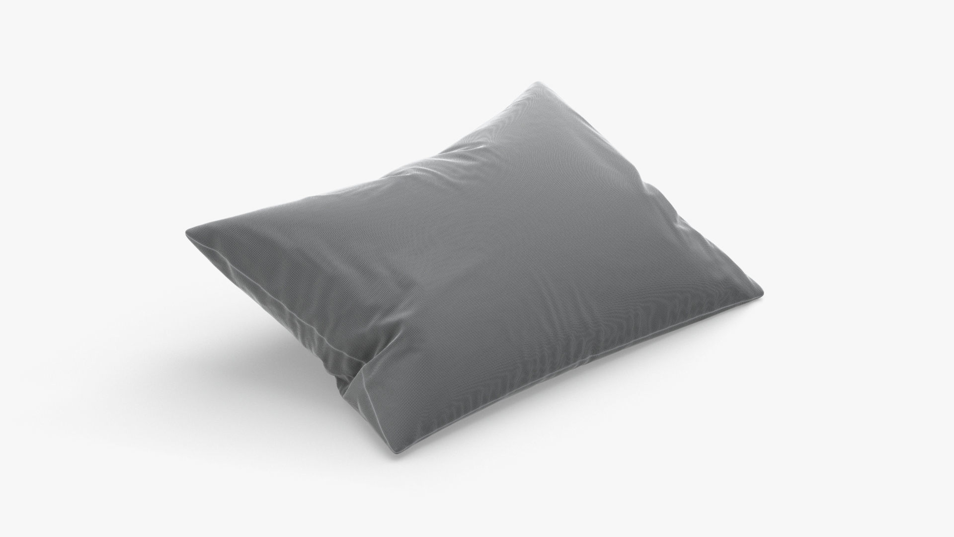 Rectangular Bed Pillow - sleeping cushion Low-poly 3D model_8