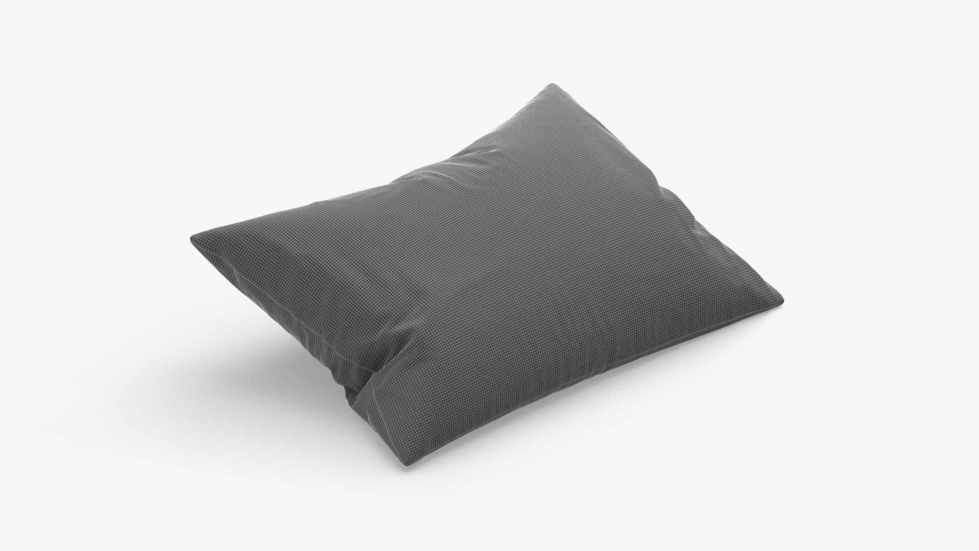 Rectangular Bed Pillow - sleeping cushion Low-poly 3D model_7